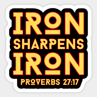 Iron Sharpens Iron | Christian Typography Sticker